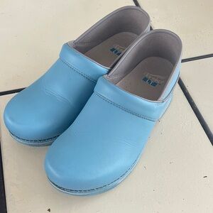 Dansko Light Blue Mules
